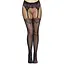 Колготки Leg Avenue Fishnet tights With back seam One Size Black, задній шов, мереживо, сітка - мініатюра 1