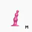 Насадка для страпону Strap-On-Me Dildo Plug Beads Framboise Metallic M - мініатюра 2
