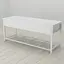 Банкетка з ящиком Ferrum-decor Дрейк 1 550x1000x400 метал Білий ДСП Білий 16 мм (FRD-103052) - мініатюра 1