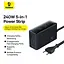 Зарядний пристрій Baseus Digital GaN Intelligent Desktop Fast Charger 240W (3xType+C+USB+DC) (With Cable DC to DC black (P10163901113-00) - мініатюра 6