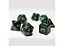 Набір кубиків Opaque 7 Dice Set - Black (w-green) , 7 шт. (g7dopaq01) - мініатюра 2