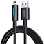 Кабель Baseus Lit Button-Control Fast Charging Data Cable USB-A to iP 2.4A 1 м Чорний - мініатюра 1