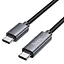 Дата кабель Hoco X112 Favor with display Type-C to Type-C 60W (1m) Black - мініатюра 3