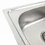 Кухонна мийка з нержавіючої сталі Platinum декор 6642 (0,8/180 мм), R, Decor - мініатюра 8