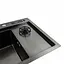 Кухонна мийка чорна PVD 78x46 Platinum Handmade, Чорний - мініатюра 8