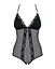 Сетчатое боди с открытыми ягодицами Obsessive 841-TED-1 teddy черный S/M - миниатюра 5