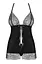 Комплект белья Obsessive Chiccanta Babydoll L/XL черный - миниатюра 5