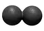 Массажный мячик EasyFit TPR двойной 12х6 см черный (EF-2175-B) - миниатюра 1