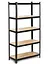 Стелаж LEOBRO Чорний 180 х 90 х 40 см 265кг/полиця 5 полиць (LB-R265-BLK) - мініатюра 2