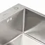 Кухонная мойка нержавейка 50x45 Platinum Handmade (сифон круглый, 3,0/0,8), Нержавеющая сталь - миниатюра 4