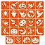Набір трафаретів для біо-тату Хеловін halloween-simple 6 x 6 см 24 шт - мініатюра 1