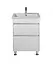 Тумба Мойдодир Prime 60 з умивальником Rodeo 60 підлогова Білий - мініатюра 6