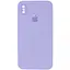 Чехол Epik Silicone Case Square Full Camera Protective AA для Apple iPhone X/XS 5.8 Сиреневый/Dasheen - миниатюра 1
