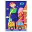 Дитяча мозаїка за номерами "Пожежник" 13-127-9 різнокольорові камінчики - мініатюра 1
