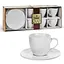 Фарфоровый кофейный сервиз Stenson R96397 на 6 персон 260мл Набор для кофе 12 предметов Белый - миниатюра 1