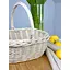 Великодній кошик із лози з однією ручкою Буковина Білий - мініатюра 2