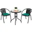 Садові меблі Chomik Bistro стіл та 2 стільці чорний - мініатюра 3