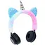 Наушники FG240430008Q, пластик, плюш, FM-радио, TF-слот, Bluetooth единорог с плюшевыми ушками разноцветные - миниатюра 1