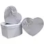 Набір подарункових коробок UFO 5039-083 Silver Heart 3 шт. (5039-083 Набор 3 шт SILVER HEART серд.) - мініатюра 1