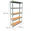 Металевий стелаж Emby Light Series (розмір 1800х900x300мм) 5 полиць ДСП до 100кг Оцинкований - мініатюра 2