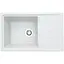 Гранітна кухонна мийка Romzha Trei 71 Biela (102) з крилом - мініатюра 1