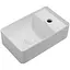 Умивальник підвісний Mixxus Premium Quadro-1201-L 430x265x135 мм з отвором під змішувач та перелив MP6505, Білий - мініатюра 1
