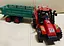 Іграшковий пластиковий трактор з причепом та тваринами Farm Tractor Hot power (077871) Червоний із зеленим - мініатюра 5