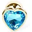 Анальна пробка Boss Of Toys Boss Series - Jewellery Gold Heart Plug Light Blue S, BS6400040, Золотий / Голубой - мініатюра 3
