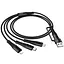 Кабель Hoco X123 Victory 3-в-1 Type-C – Lightning/Type-C/MicroUSB 3A (1 м) Черный - миниатюра 6