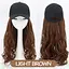 Парик кепка с волнистыми волосами 60 см Шатенка - миниатюра 3