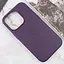 Шкіряний чохол Leather Case (AAA) with MagSafe and Animation для Apple iPhone 15 Pro (6.1) Dark Purple - мініатюра 2