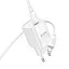 Мережевий зарядний пристрій з кабелем Hoco C148A Charm single port PD30W charger set (C to iP) (EU) білий - мініатюра 3