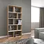 Книжная полка стеллаж Vays D-1 Дуб Сонома-Белый на 10 ячеек ЛДСП 80x30x178 см для дома гостиной офиса - миниатюра 1