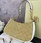 Сумка жіноча з двома ручками (Бежевий з білим) - мініатюра 9