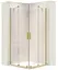 Душова кабіна Rea Montana 90x90 brashed gold REA-K6636, Універсальна, прозорий, золотий - мініатюра 1