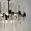 Розкішна чорна люстра із скляними паличками Ø 55 см | Арт. MJ 139/10 BK | Line F - мініатюра 2