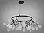 Гармонично сбалансированная, люстра на тросах "Светлячок", 36 ламп, черная - миниатюра 2