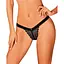 Кружевные трусики с заниженной талией Obsessive Estiqua panties черные M/L - миниатюра 1