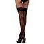 Чулки Passion ST120 1/2 черные, на ажурной силиконовой резинке, с изысканным декором - миниатюра 2