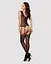 Бодістокінг Obsessive Bodystocking F221 силуетний квітковий малюнок імітація панчох S/M/L - мініатюра 4