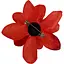 Брошка Червона квітка - мініатюра 3