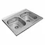 Кухонная мойка из нержавеющей стали Platinum сатин 8060D (0,7/180 мм), Satin - миниатюра 2