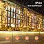THKFUL 100M 800LED Рождественские сказочные огни Открытый Plug, Длинные рождественские огни Crystal с дистанционным таймером, Садовые гирлянды - миниатюра 3