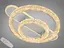 Стельова LED люстра 2 кільця біла 80W пульт 14 м2 - мініатюра 1
