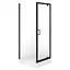 Душевая кабина Cersanit Brasco 80x80 см квадратная распашная прозрачное стекло на мелком поддоне black S601-2 32, прозрачный, черный - миниатюра 1