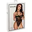 Боди Kissable Sexy Kiss Body Black L/XL - миниатюра 10