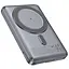 Портативний ЗП Power Bank Hoco Q46 Title PD20W з БЗП+card holder 5000 mAh Silver gray - мініатюра 5