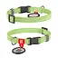 Ошейник для кошек и мелких пород собак Waudog Re-cotton с QR-паспортом восстановлен хлопок светоотражающий пластиковый - миниатюра 1