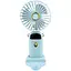 Детский портативный USB-вентилятор Mini Fan с подставкой для телефона голубой (677-58A) - миниатюра 1