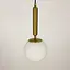 Подвесной латунный светильник с белым матовым плафоном. | Line F | Арт. A345/1 AB+WT - миниатюра 7